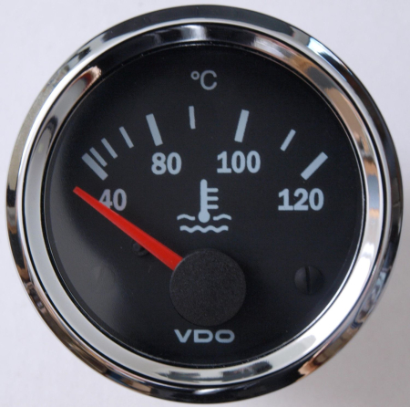 VDO Cockpit Vision Chrom Kühlwassertemperaturanzeige